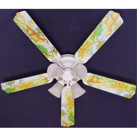 LIGHTITUP Dinosaurs T-Rex Jurassic Ceiling Fan 52 in. LI2543757